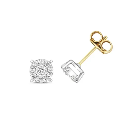 Diamond Brilliant Illusion Studs 0.20ct